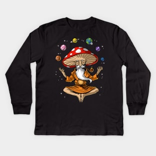 Buddha Magic Mushroom Kids Long Sleeve T-Shirt